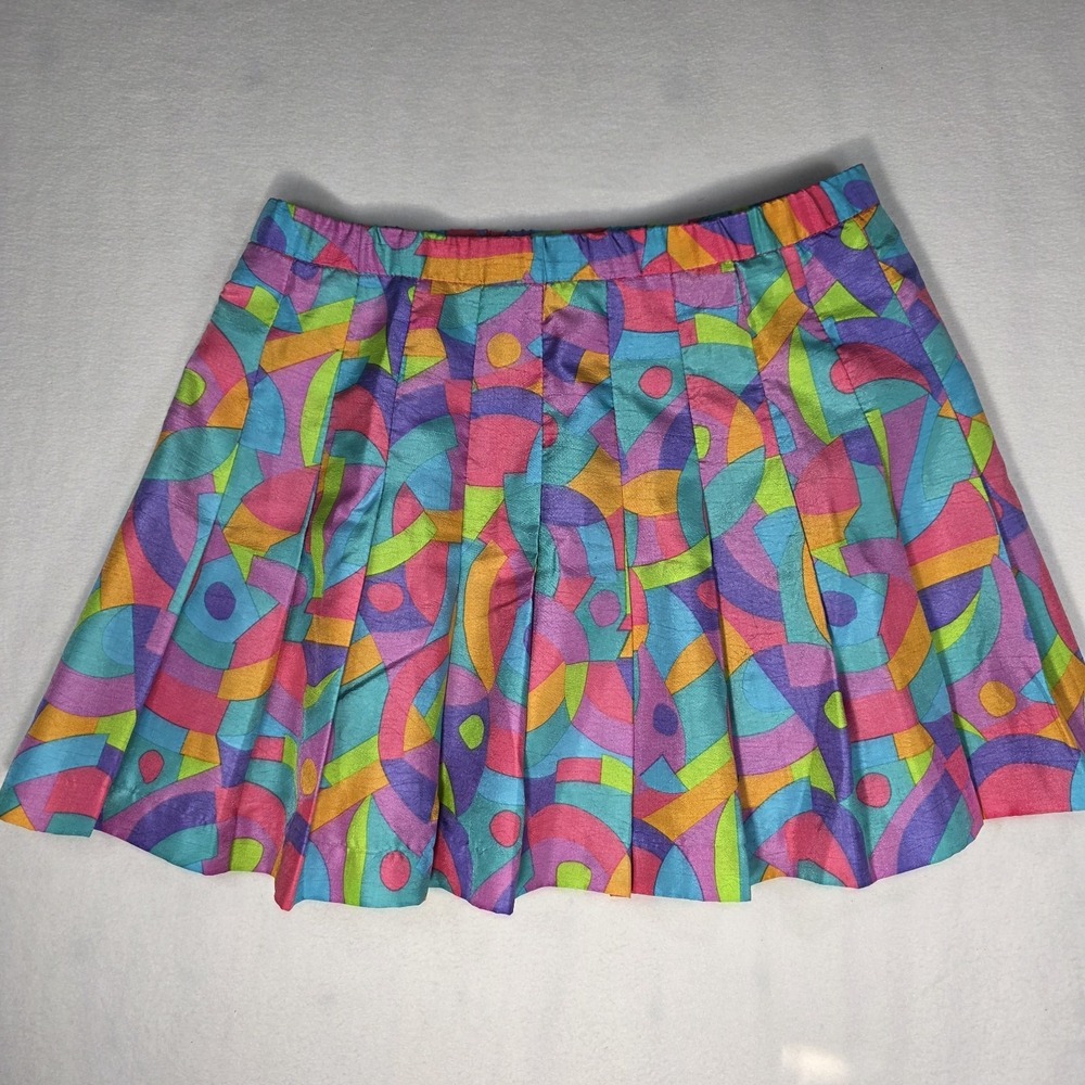 Vintage Lily's of‎ Beverly Hills Tennis Style Golf Skirt Sz 12 Geometric USA Y2K